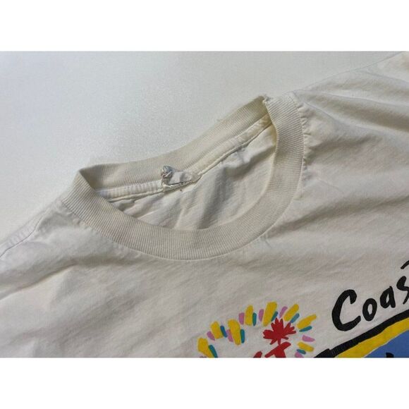 VINTAGE The West Coat Vancouver Art Graphic T-shirt Men Large Short Sleeve 90s - Picture 5 of 9